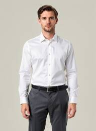 Chemise manches longues coupe cintrée blanc ANTHONY GARÇON homme