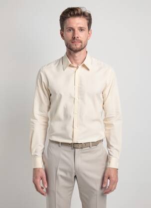 Chemise manches longues coupe droite beige CARREL homme