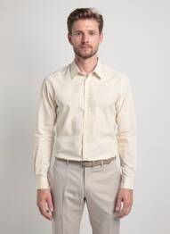 Chemise manches longues coupe droite beige CARREL homme