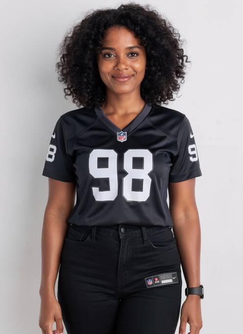 T-shirt sérigraphie floquée manches courtes noir NIKE femme