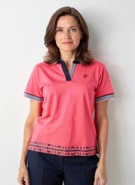 Polo stretch manches courtes rose JOY OF LIFE femme