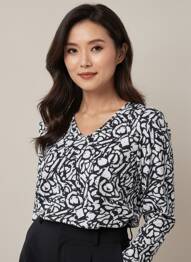 T-shirt manches 3/4 manches 3/4 noir JOY OF LIFE femme