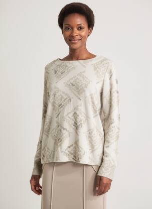 Pull stretch manches longues beige CECIL femme