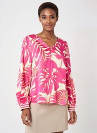 T-shirt manches longues manches longues rose OUI femme