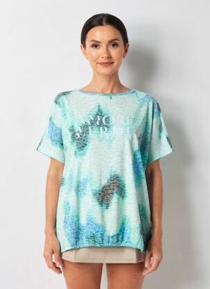 T-shirt imprimé fantaisie manches courtes vert CECIL femme