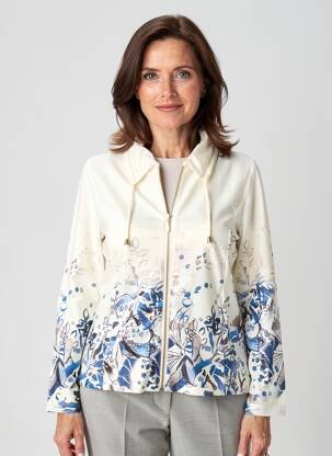 Veste casual col chemisier beige KALISSON femme
