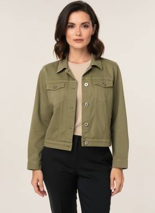Veste casual coupe droite vert VOODOO femme