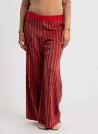 Pantalon flare taille élastique rouge SURKANA femme