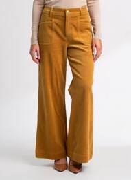 Pantalon flare coupe évasée beige SURKANA femme