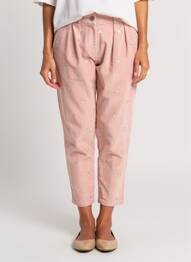 Pantalon 7/8 fermeture zippée sous rabat boutonné rose CHICOSOLEIL femme