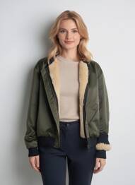 Blouson poches vert LEON & HARPER femme
