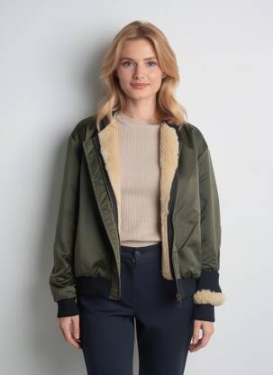 Blouson poches vert LEON & HARPER femme