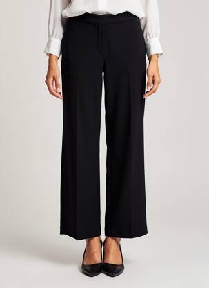 Pantalon droit tissage crêpe taille normale noir GARDEUR femme