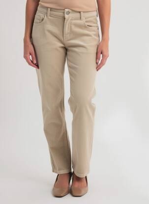 Pantalon slim stretch taille normale beige GARDEUR femme