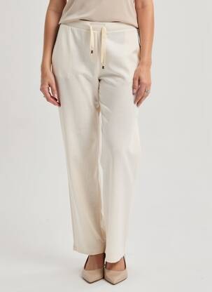 Pantalon droit stretch taille normale beige FUEGO WOMAN femme
