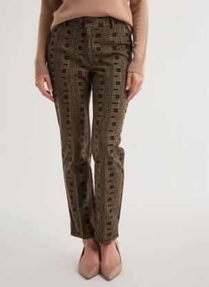 Pantalon slim stretch taille normale vert MARIA BELLENTANI femme