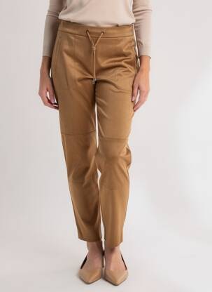 Pantalon slim taille élastique taille normale marron TONI femme