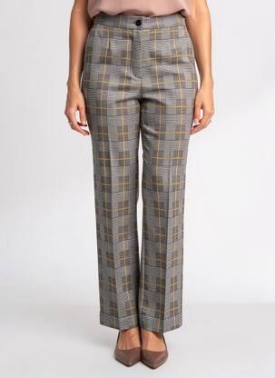 Pantalon droit stretch taille normale gris ELEONORA AMADEI femme