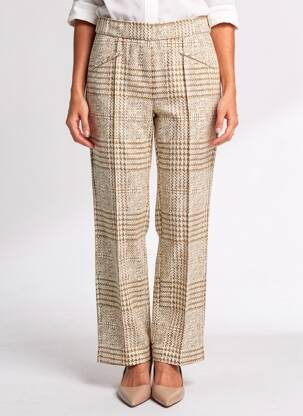 Pantalon droit stretch taille normale beige TONI femme