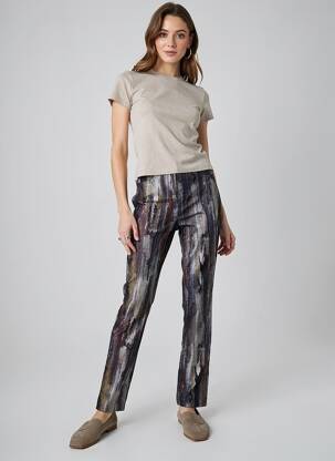 Pantalon slim taille élastique taille normale noir JOSEPH RIBKOFF femme