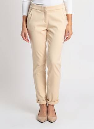 Pantalon slim taille élastique taille normale beige TONI femme