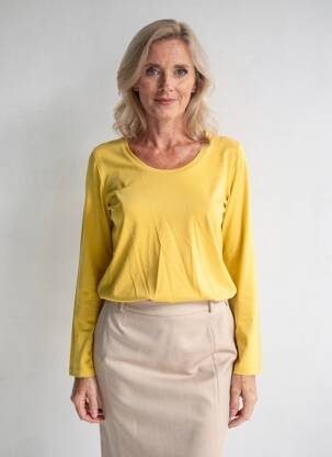 T-shirt manches longues manches longues jaune DOLCEZZA femme