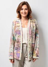 Gilet manches longues stretch beige GEVANA femme