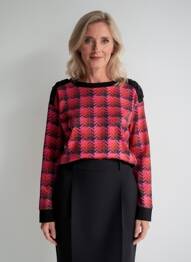 Pull stretch manches longues rose LESLIE femme
