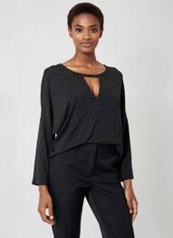 T-shirt manches 3/4 manches 3/4 bleu EVA KAYAN femme