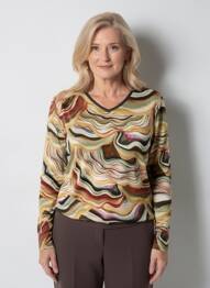 T-shirt manches longues manches longues beige GEVANA femme