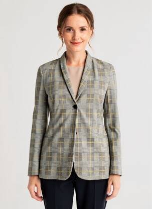 Blazer coupe cintrée gris ELEONORA AMADEI femme