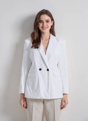 Blazer poches blanc NASTY GAL femme