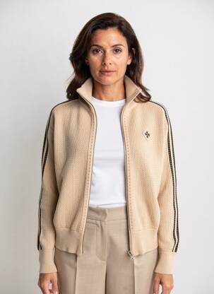 Gilet manches longues resserrée sur le bas beige ATNT PARIS femme