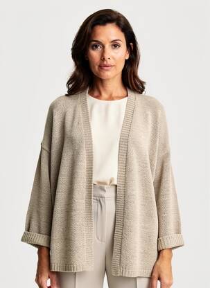 Gilet manches longues manches longues marron CREAM femme