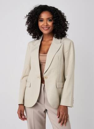 Blazer poignets boutonnés beige EVA KAYAN femme