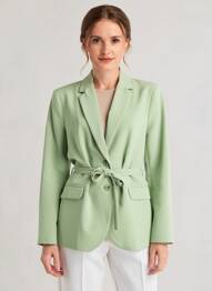 Blazer poignets boutonnés vert SUMMUM femme