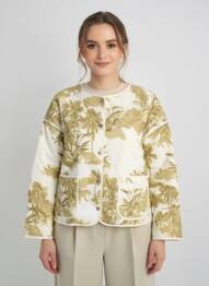 Veste casual col rond blanc CREAM femme