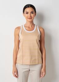 Débardeur stretch sans manche marron PORTOFINO femme
