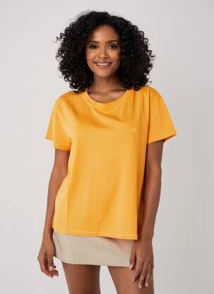 T-shirt coupe droite manches courtes orange LIV BERGEN femme