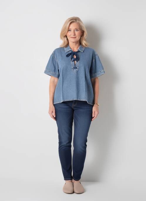 Blouse manches courtes manches courtes bleu BLUE DAZE femme