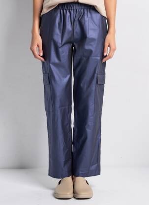 Pantalon droit taille élastique taille normale bleu EMA BLUE'S femme