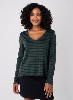 T-shirt manches longues manches longues vert PAKO LITTO femme