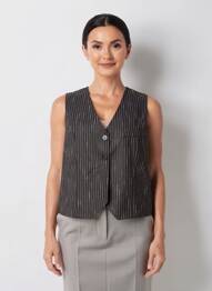 Gilet sans manche poches noir SIGNE NATURE femme