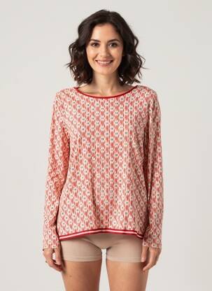 Top manches longues manches longues rouge SANDWICH femme