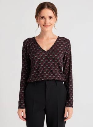 Top manches longues manches longues noir SOON femme