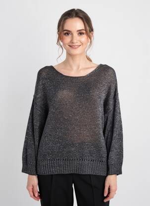Pull stretch manches longues noir NATACHA femme