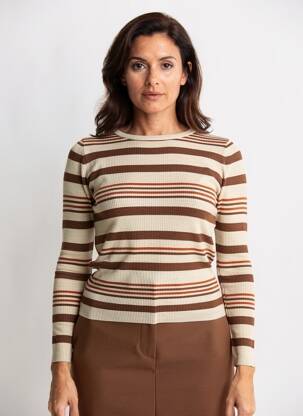Top manches longues manches longues beige NICE THINGS femme