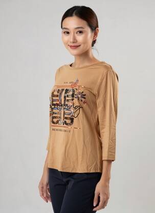 Top manches longues manches longues marron BETTY BARCLAY femme