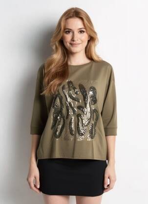 Top manches longues manches longues vert BETTY BARCLAY femme