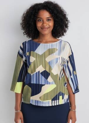 Top manches longues manches longues bleu BETTY BARCLAY femme